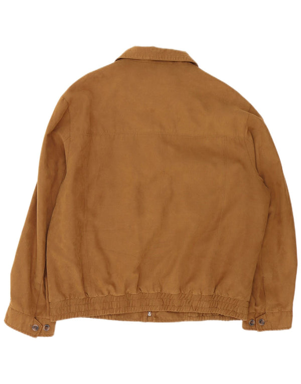 Vintage muška bomber jakna UK 42 XL smeđa Argyle/Diamond poliester