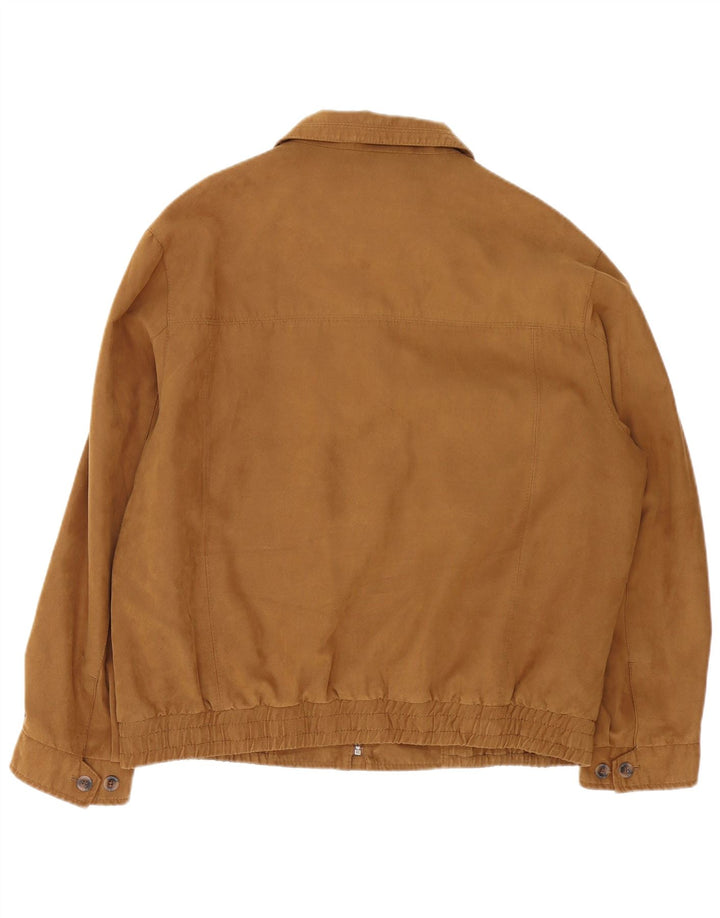 Vintage muška bomber jakna UK 42 XL smeđa Argyle/Diamond poliester