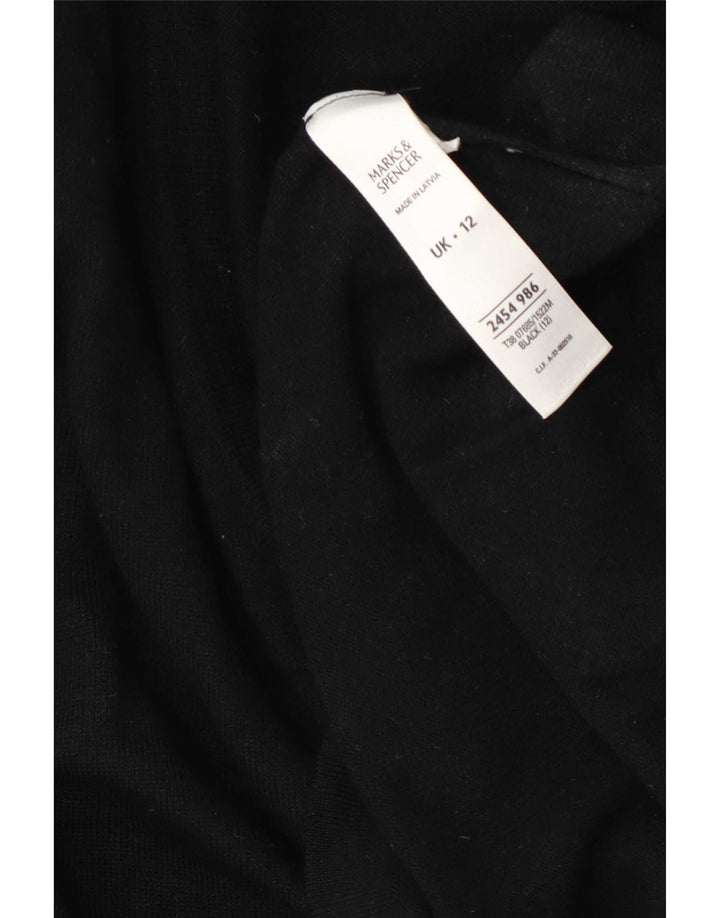 Marks & Spencer ženski džemper standardnog kroja UK 12 Srednja crna vunena