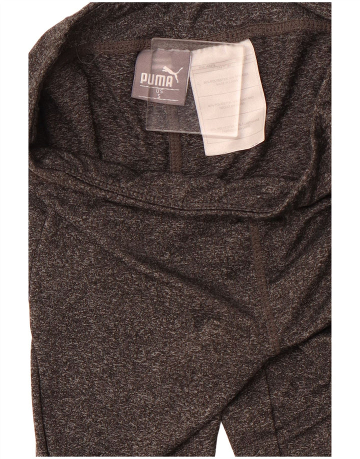 PUMA tajice za djevojčice 4-5 godina sivi flekasti poliester