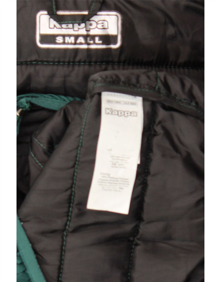 KAPPA Mens Hooded Padded Jacket UK 36 Small Green Nylon