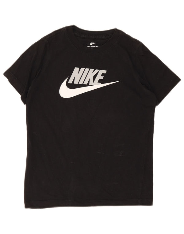 Nike Boys Graphic T-Shirt Top 10-11 Years Medium Black Pamuk