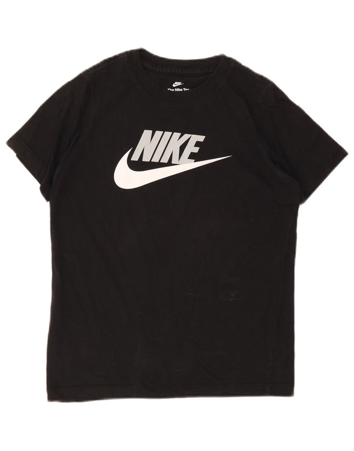 Nike Boys Graphic T-Shirt Top 10-11 Years Medium Black Pamuk