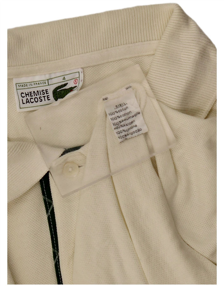 LACOSTE muška polo majica veličine 4, srednje bijele boje pamuka