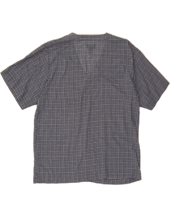 IZOD Mens Short Sleeve Shirt XL Blue Check Cotton Vintage Izod and Second-Hand Izod from Messina Hembry 