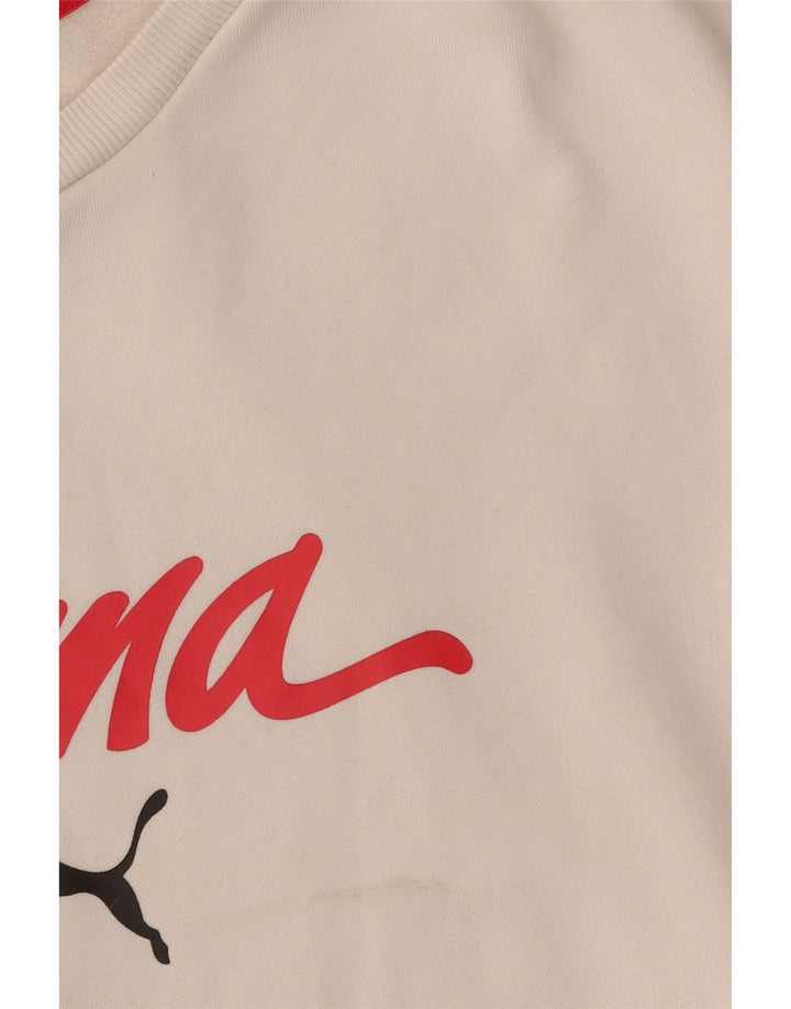 PUMA Ženska prekomjerna majica s kratkim rukavima UK 10 Small White Colourblock