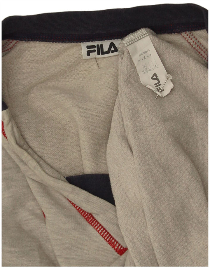 Fila muška majica s dugim rukavima, velikim sivim prugama, od pamuka