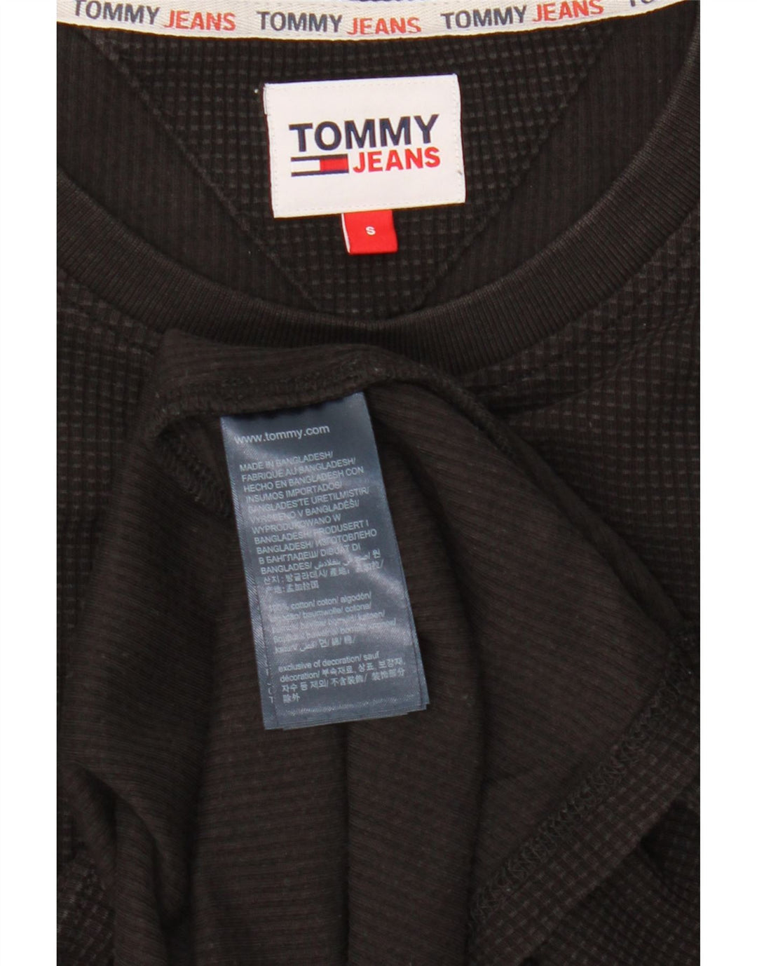 Tommy Hilfiger muška majica dugih rukava mala crna pamučna