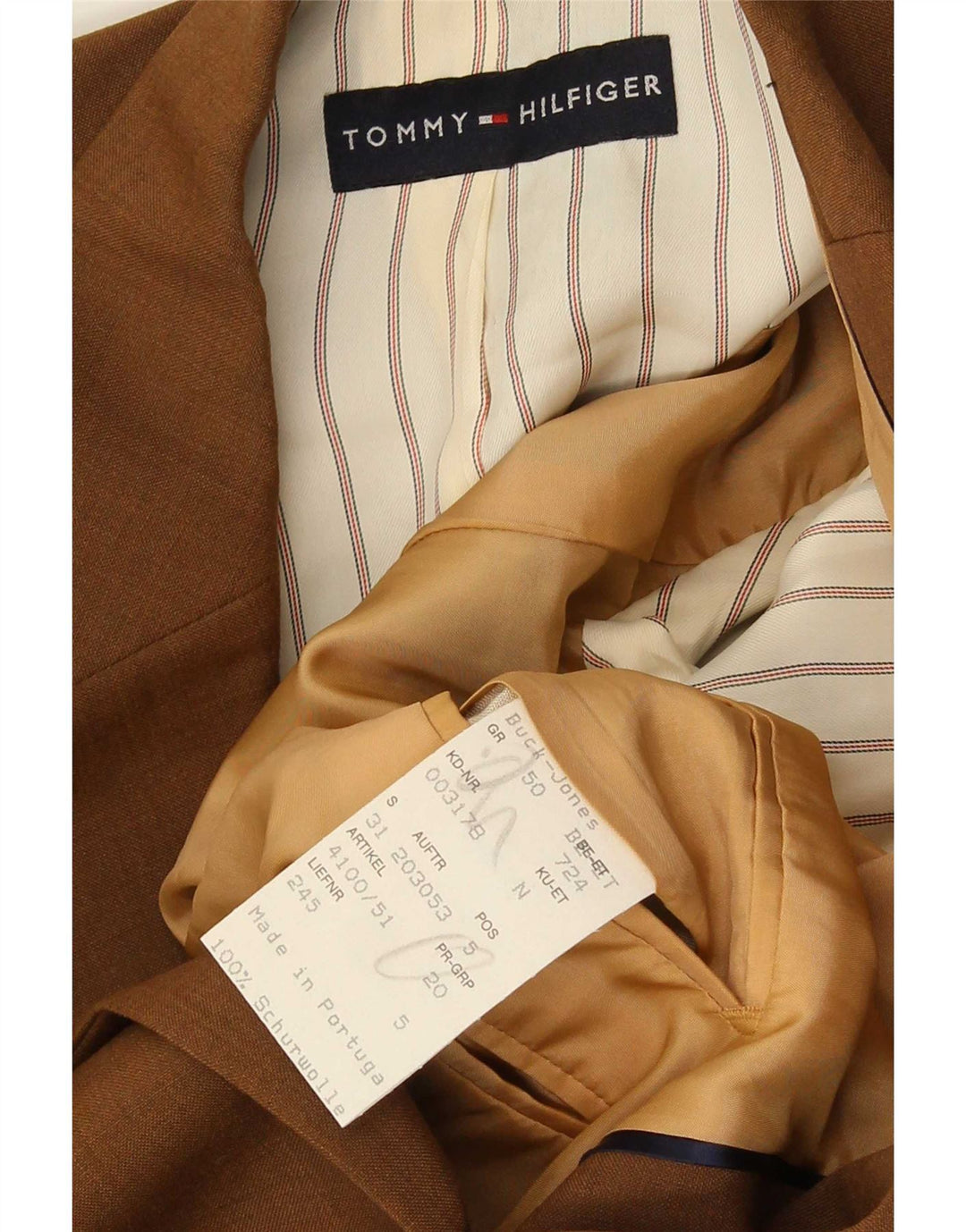 Tommy Hilfiger muška jakna s 3 gumba IT 50 Large Beige Wool