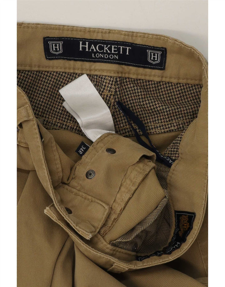Hackett muške uske ležerne hlače W34 L32 Kaki pamuk