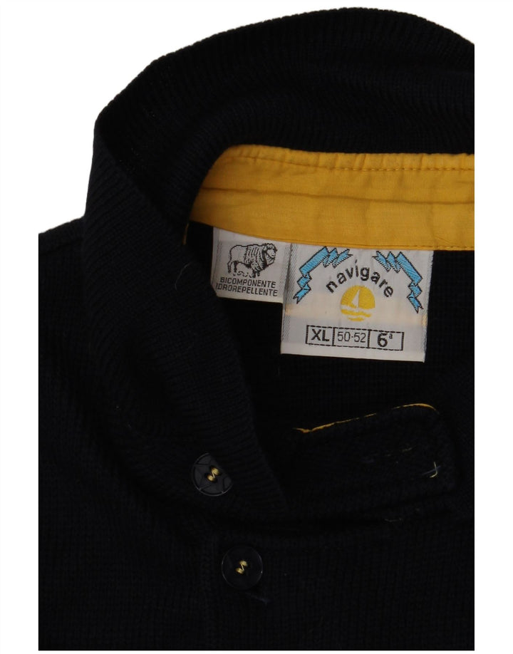 Navigare muški kardigan pulover XL tamnoplava vuna