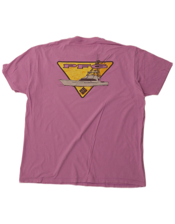 COLUMBIA gornji dio muške majice s grafičkim motivima, 2XL, ljubičasti pamuk