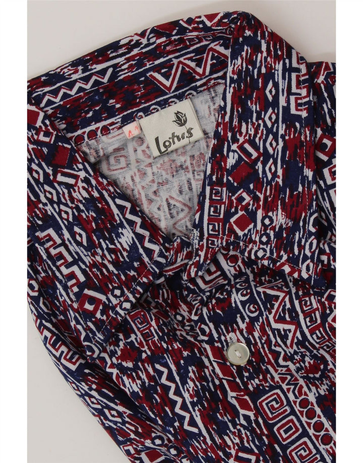 VINTAGE muška košulja veličine 41 velika tamnoplava geometrijska