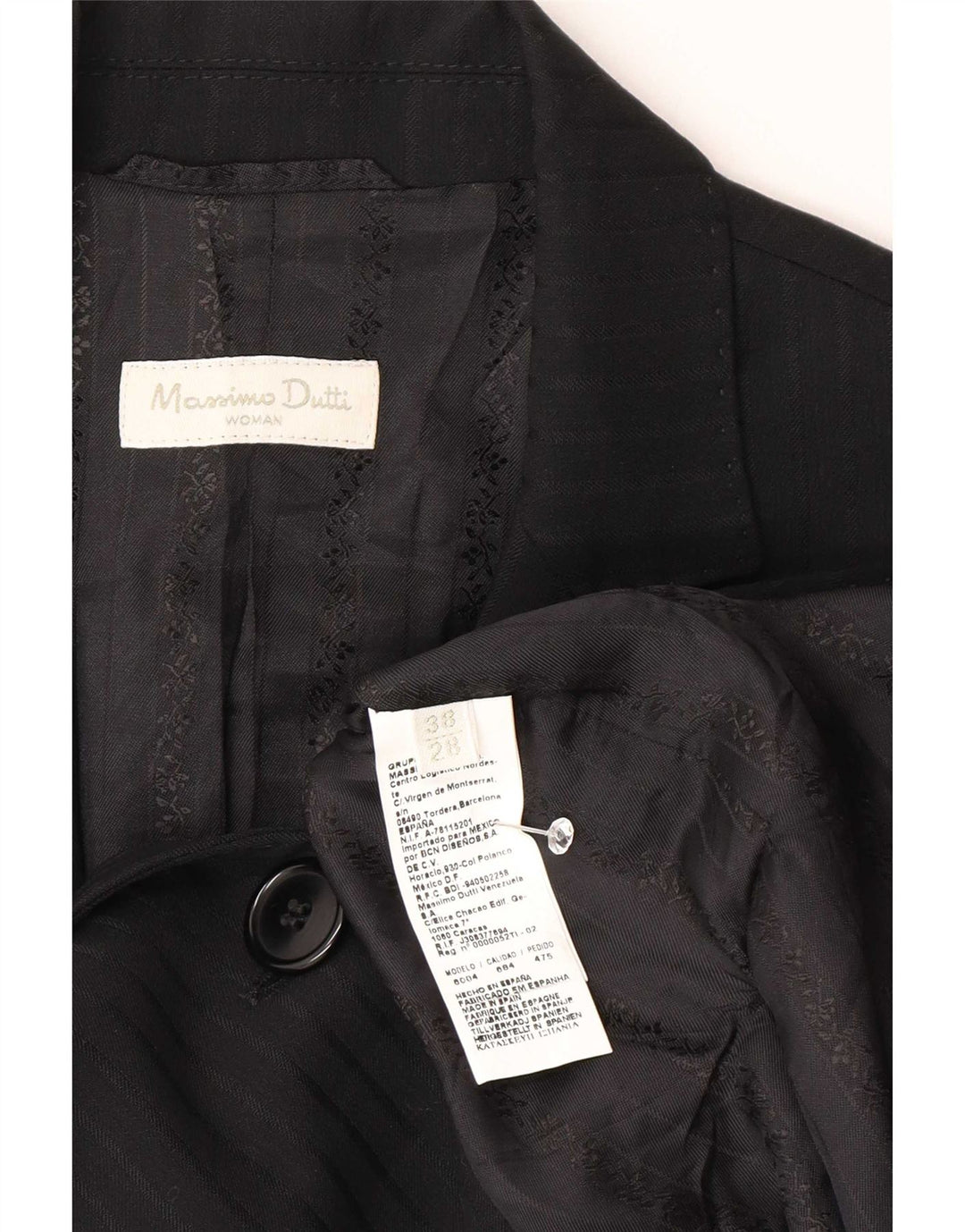 Massimo Dutti ženski sako sa 2 gumba EU 38 male crne pruge