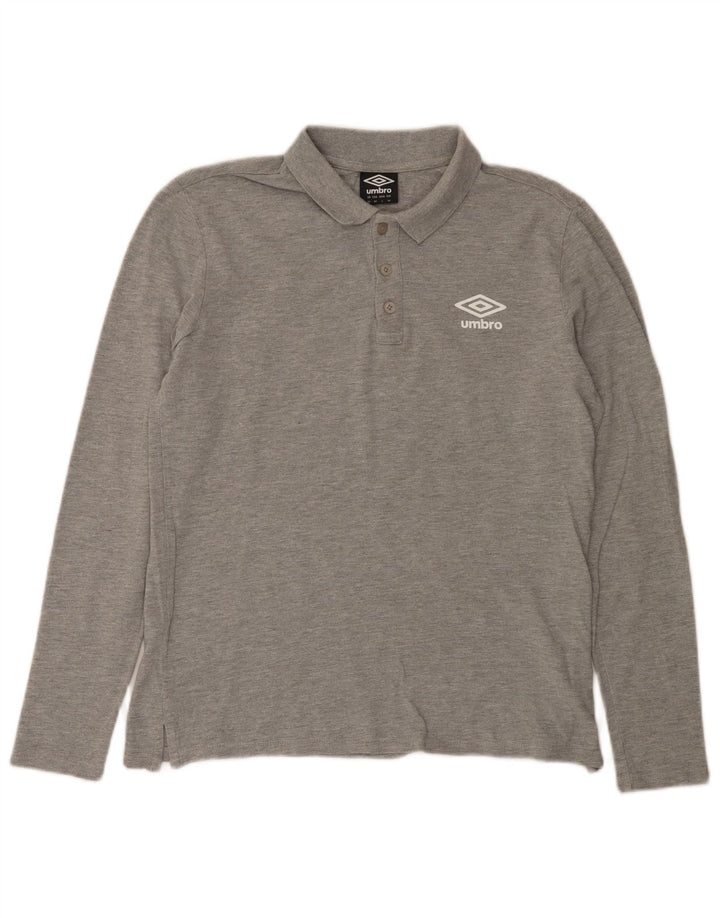 UMBRO muška polo majica dugih rukava srednje sivi pamuk