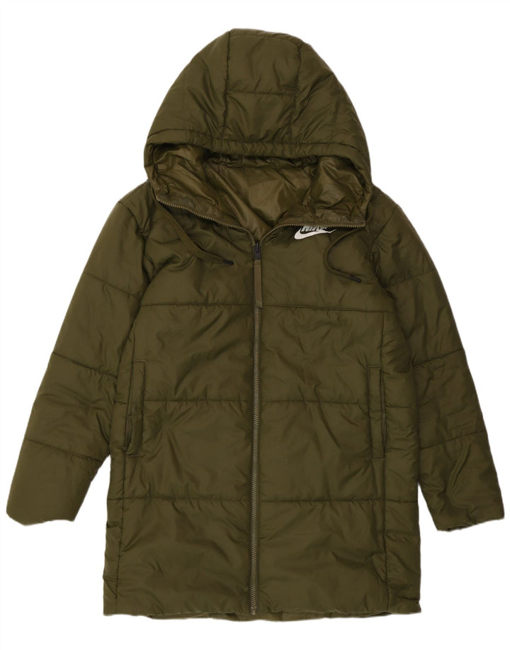 Nike Ženski reverzibilni podstavljeni kaput UK 14 Srednji kaki poliester