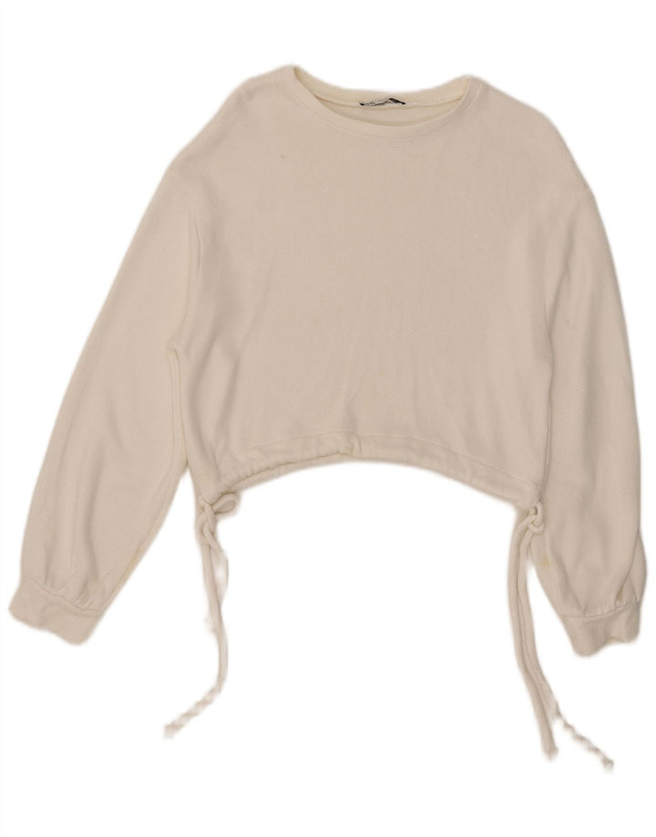 Zara ženski kratki džemper UK 10 Small White