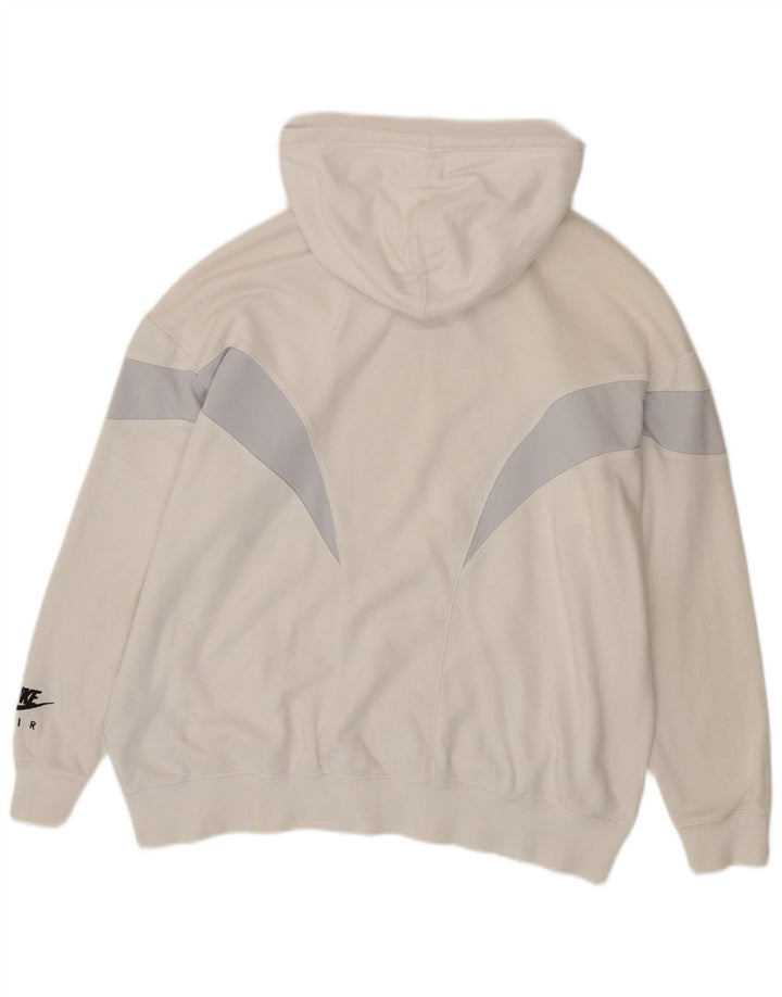 NIKE Ženska zračna prevelika majica s kapuljačom UK 14 srednje bijele boje