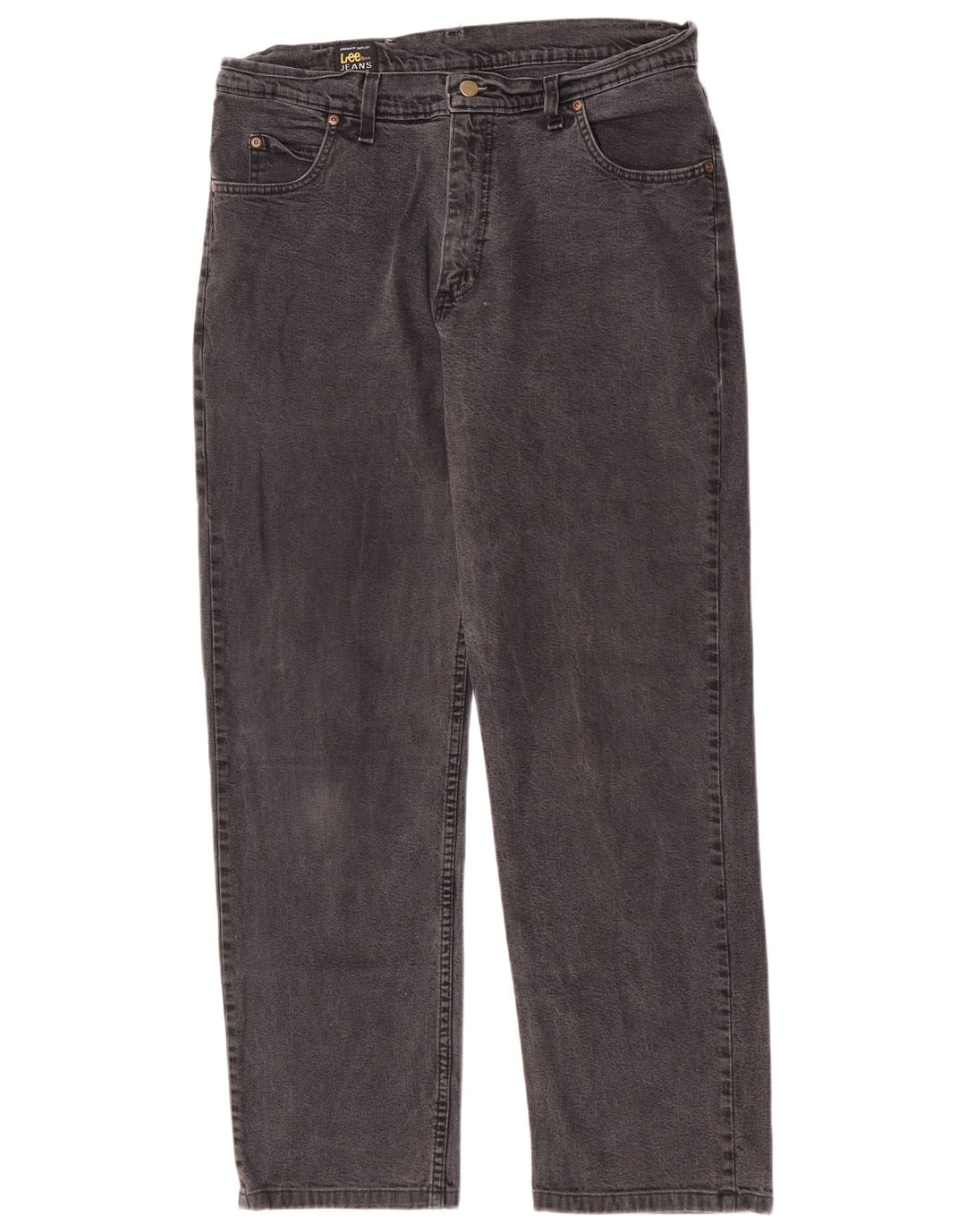 Lee Mens Brooklyn Straight Jeans W36 L30 Sivi pamuk