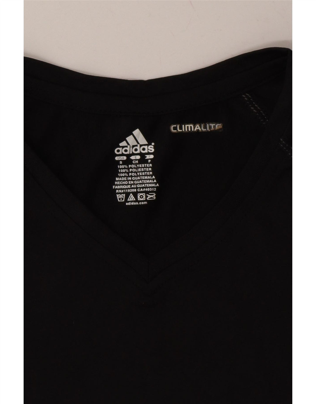 ADIDAS Womens Climalite T-Shirt Top UK 10 Small Black Polyester Vintage Adidas and Second-Hand Adidas from Messina Hembry 