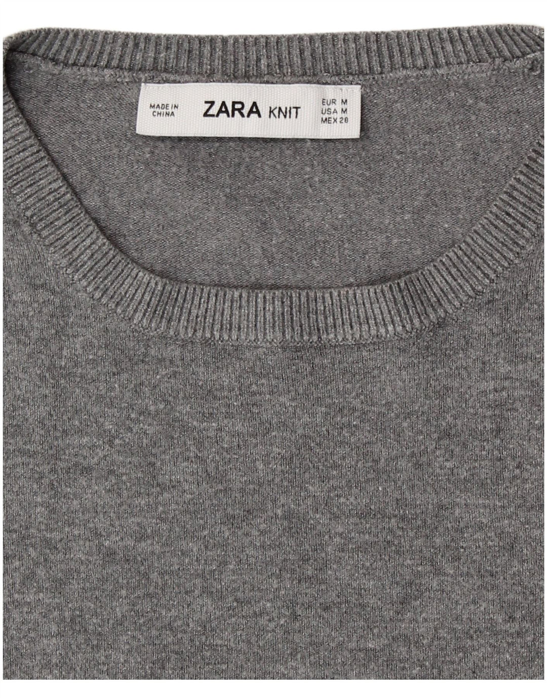 Zara ženski džemper s okruglim izrezom UK 12 srednje siva