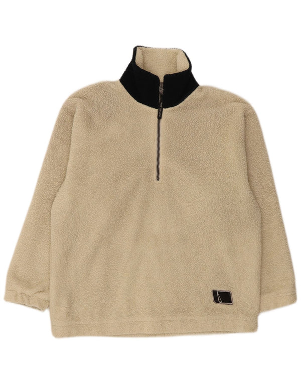 Ženski džemper od flisa s patentnim izrezom Hot Stuff UK 10 Small Beige Colourblock