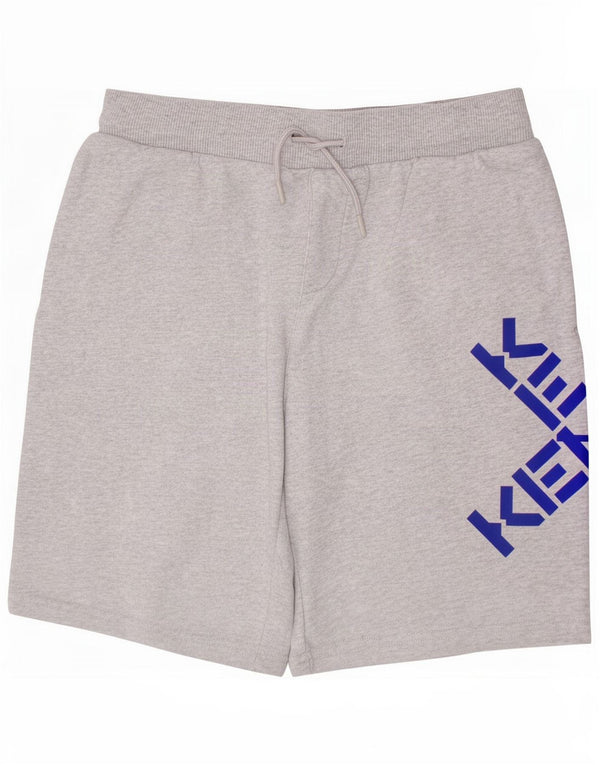 Kenzo Boys Graphic Sport Shorts 11-12 Years Grey Flecked Pamuk