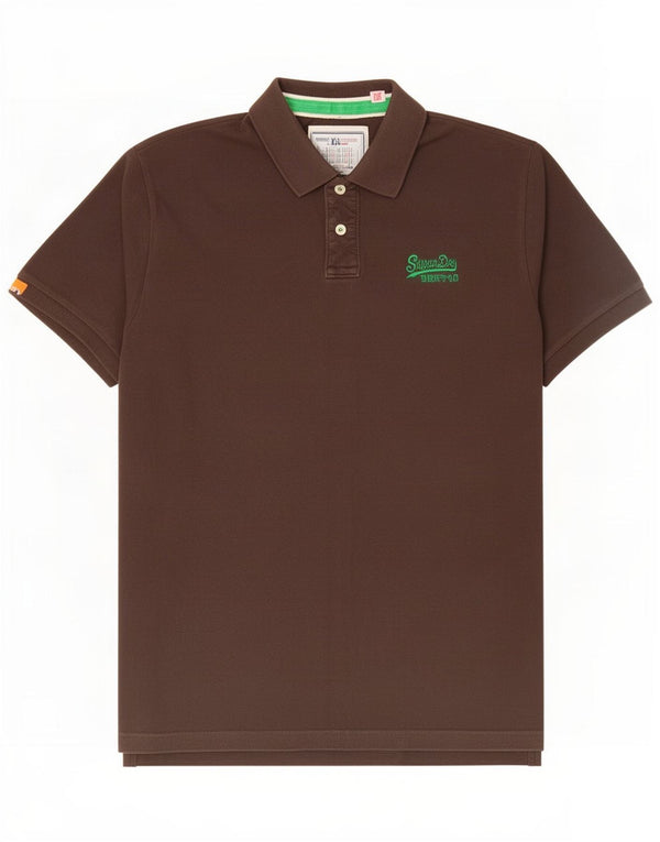 Superdry muška polo majica 2XL smeđi pamuk
