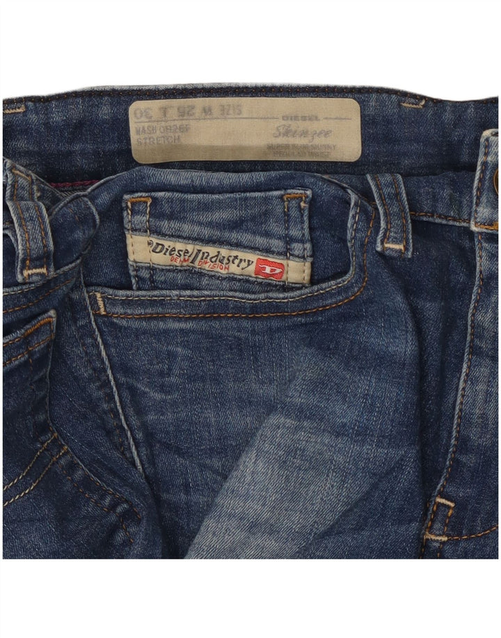 DIESEL Ženske super tanke uske traperice Skinzee niskog struka W25 L27 Plave