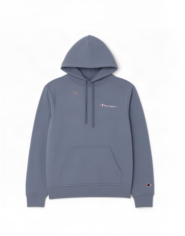 Champion Mens Hoodie Jumper Small Blue Cotton