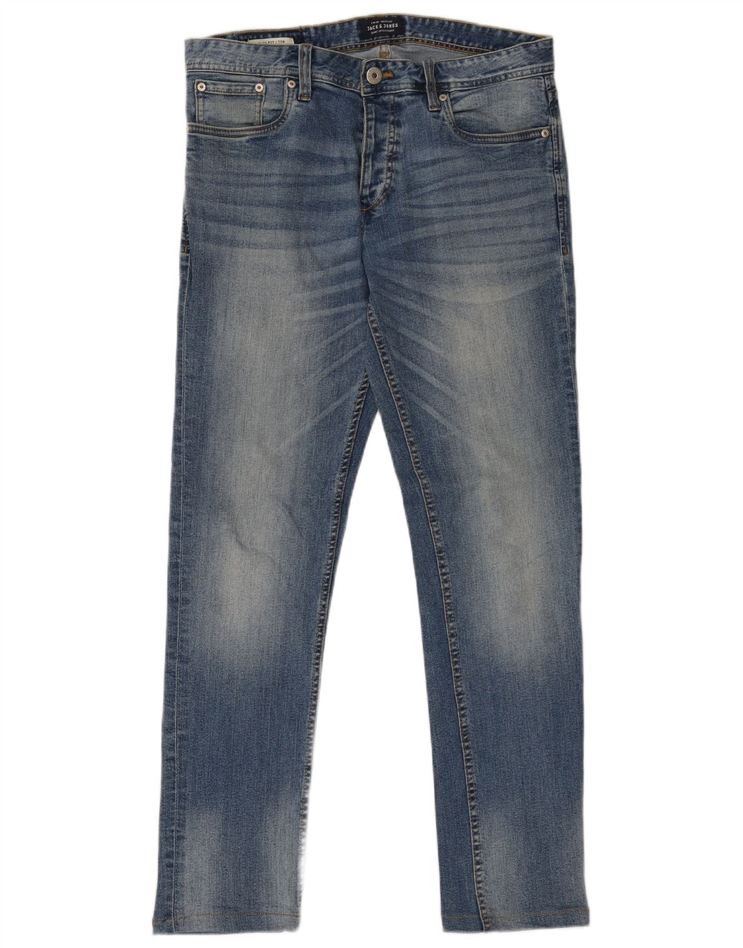 JACK & JONES Muške uske traperice Tim W31 L31 Plavi pamuk