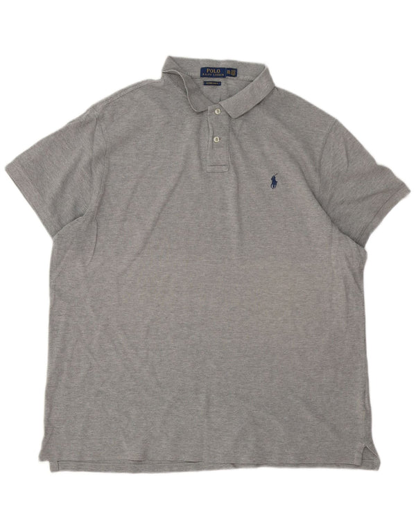 Polo Ralph Lauren muška prilagođena uska polo majica 2XL sivi pamuk