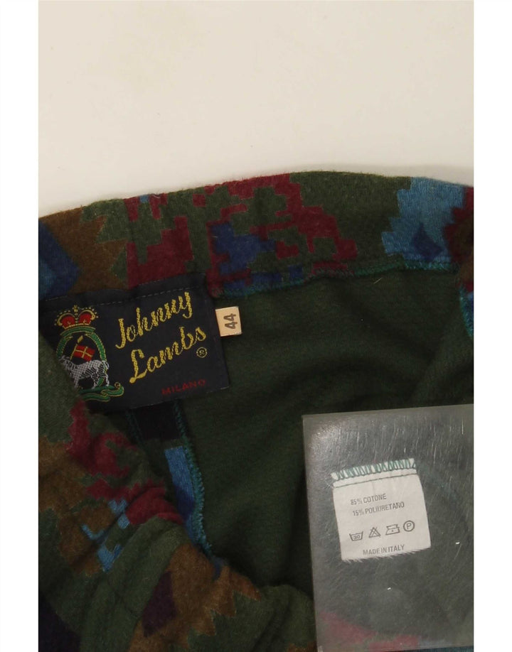 Johnny Lambs ženska mini suknja IT 44 Srednja W30 Zelena Geometric Aztec
