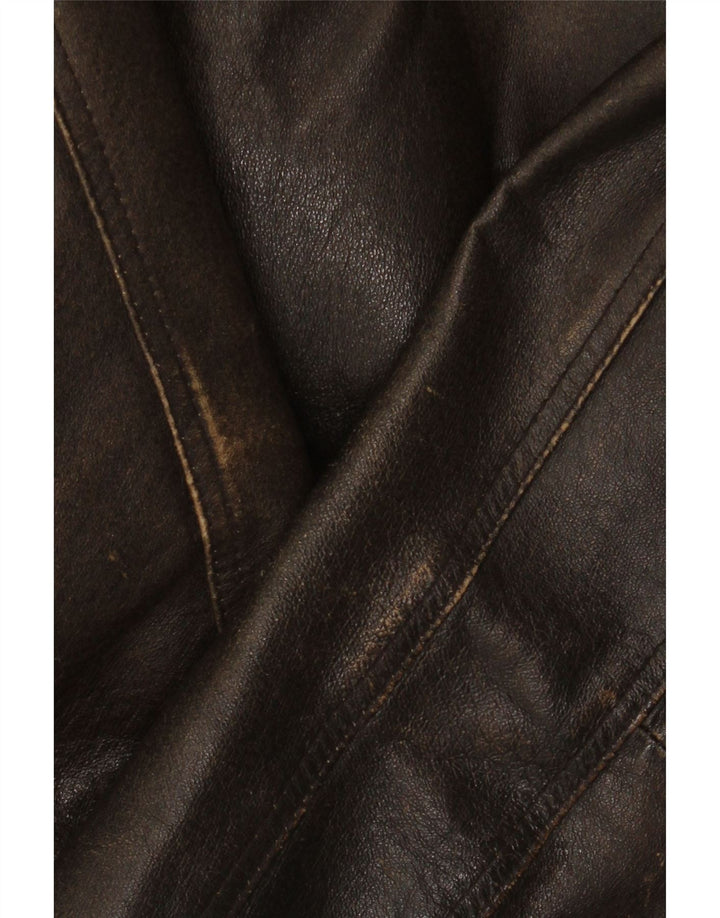 Route 66 muška kožna jakna UK 40 velika smeđa koža