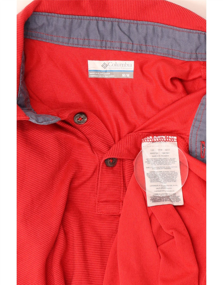 Columbia muška Omni-Wick polo majica srednje crvene pruge od poliestera