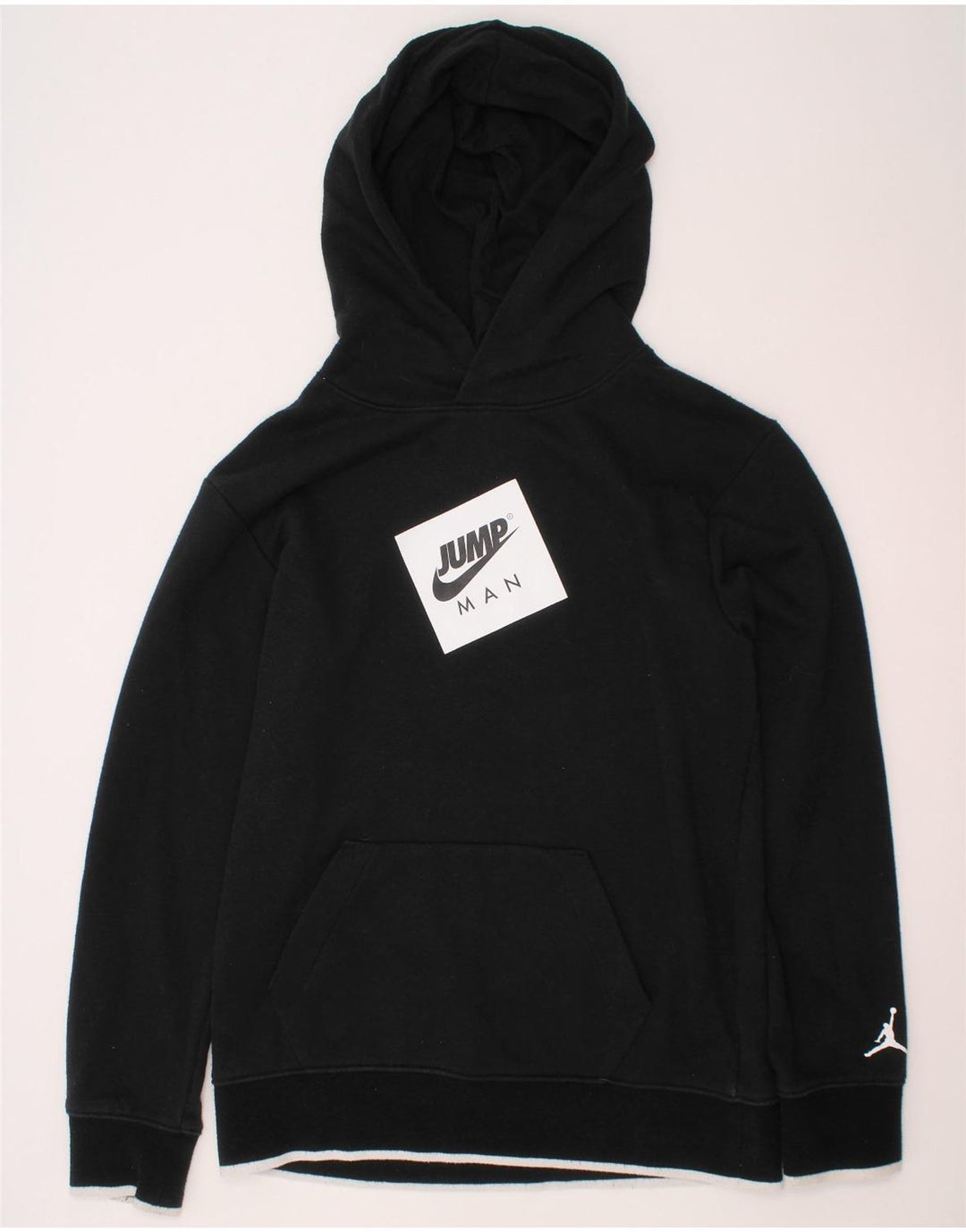 Veliki crni pamuk s kapuljačom s kapuljačom JORDAN za dječake 12-13 godina