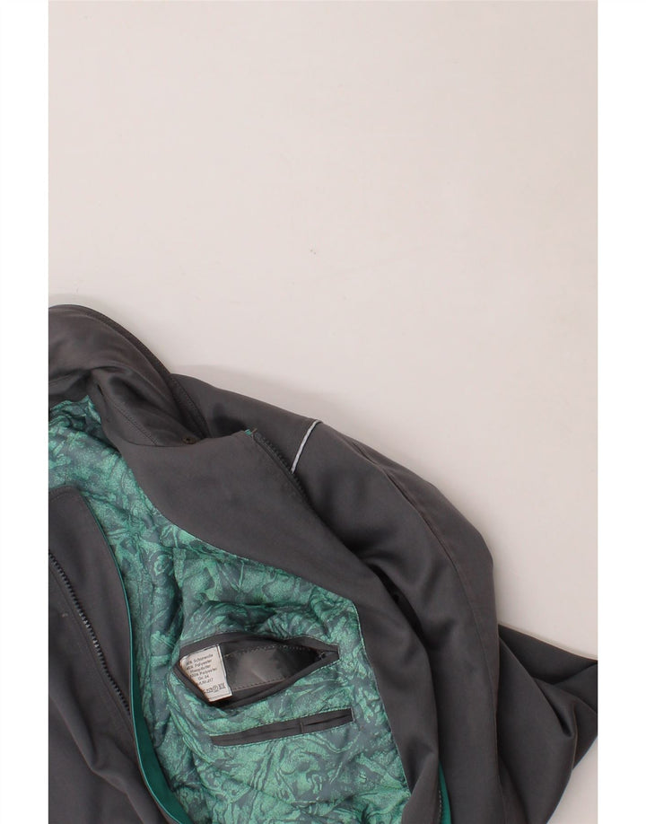 VINTAGE Mens Bomber Jacket IT 54 2XL Grey Wool Vintage Vintage and Second-Hand Vintage from Messina Hembry 
