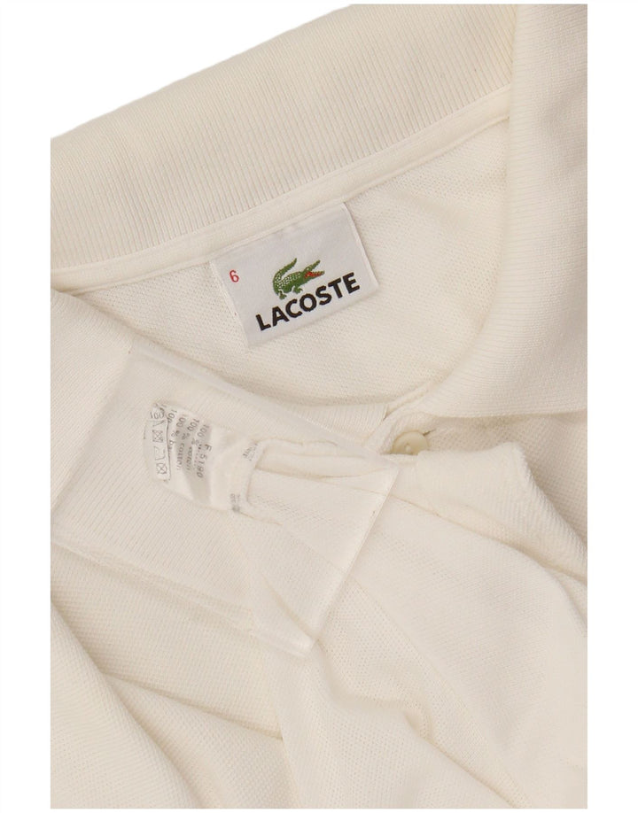 LACOSTE Muška polo majica Veličina 6 XL bijeli pamuk