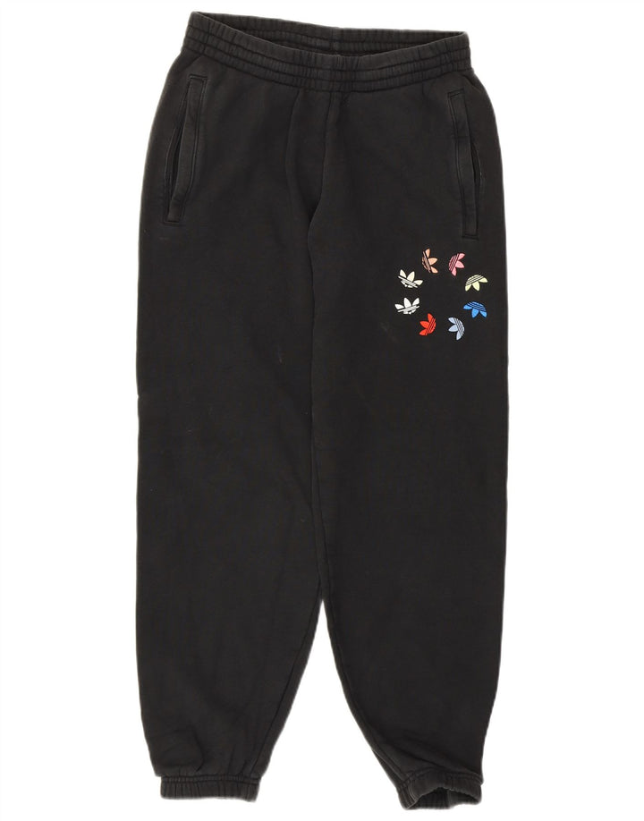 ADIDAS Ženske trenirke s grafičkim motivima Joggers UK 8 Male crne pamučne hlače