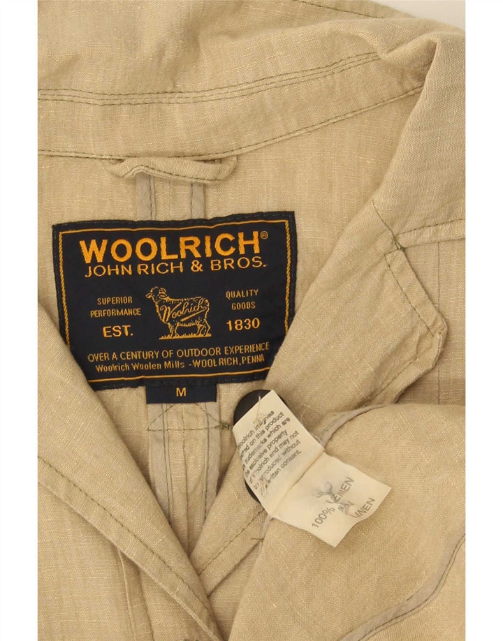 Woolrich ženski sako sa 4 gumba UK 12 srednje bež lan