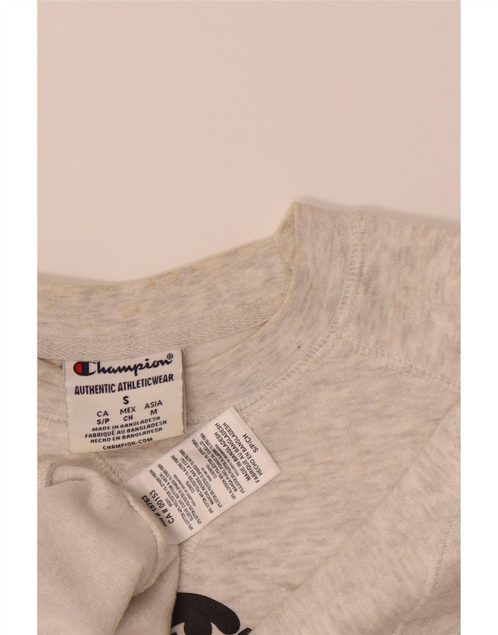 CHAMPION Mens Graphic Sweatshirt Jumper Small Grey Flecked Cotton Vintage Champion and Second-Hand Champion from Messina Hembry 