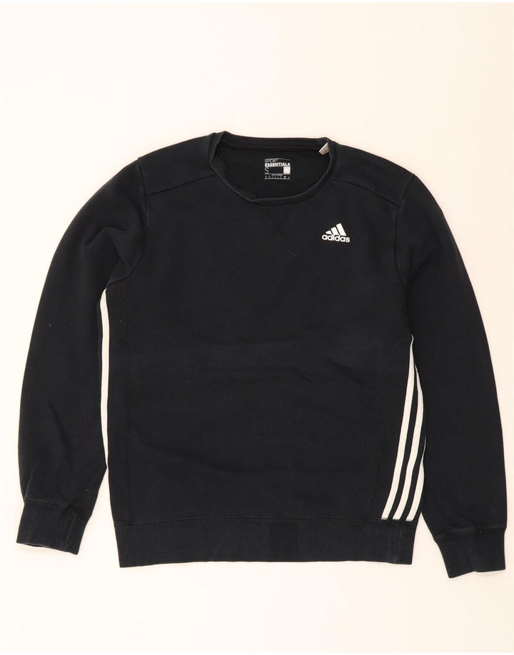 ADIDAS Mens Sweatshirt Jumper Small Black Cotton Vintage Adidas and Second-Hand Adidas from Messina Hembry 