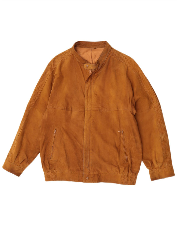 Vintage muška bomber jakna od brušene kože UK 36 Mala bež