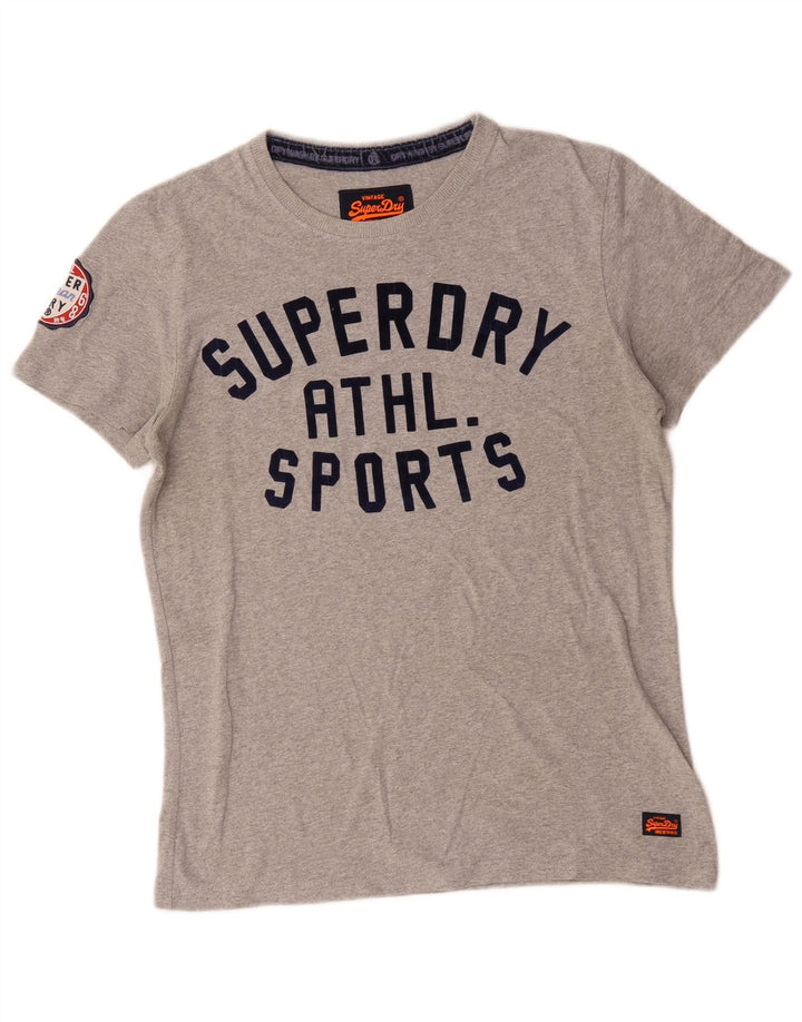 Superdry muška grafička majica kratkih rukava srednje sivi pamuk