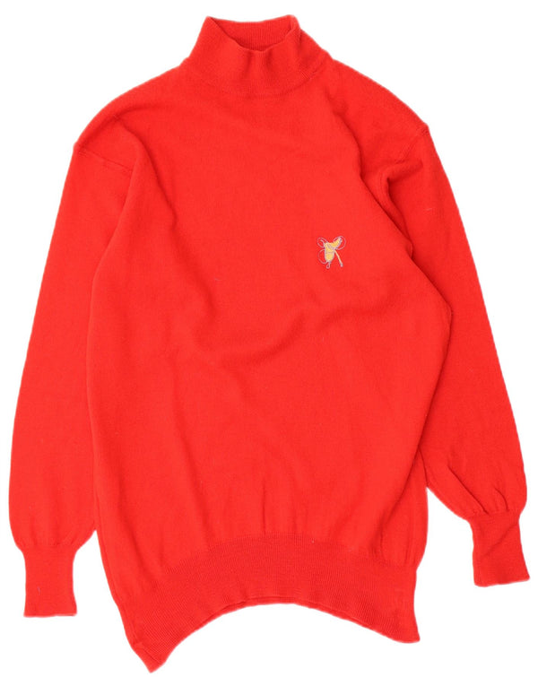 AVON CELLI Ženski džemper s kornjačičastim izrezom EU 40 srednje crvene vune