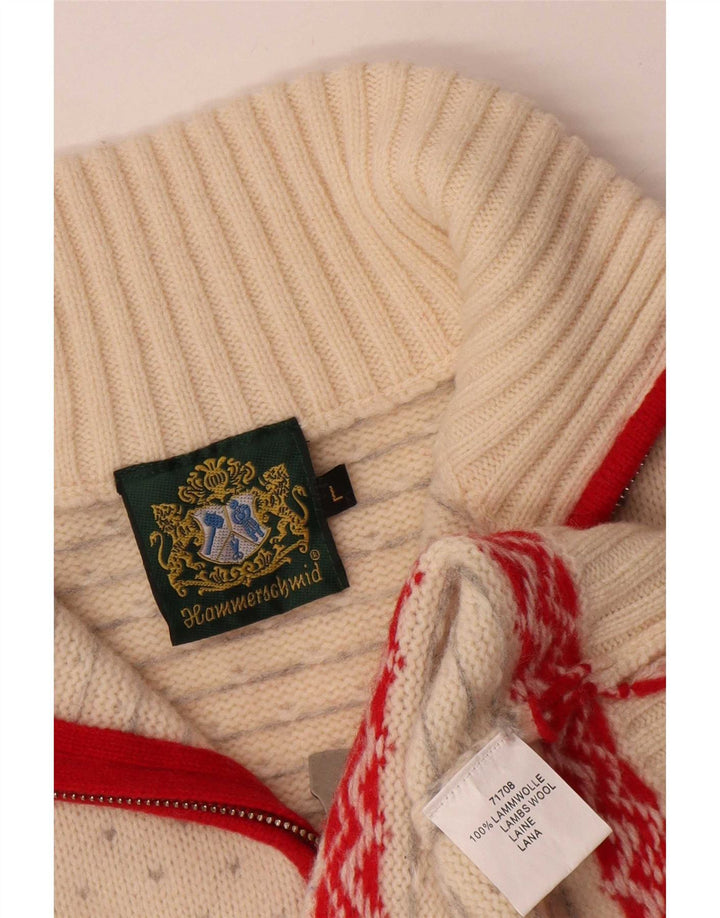 Hammerschmidt ženski džemper s izrezom s patentnim zatvaračem UK 16 Large Off White