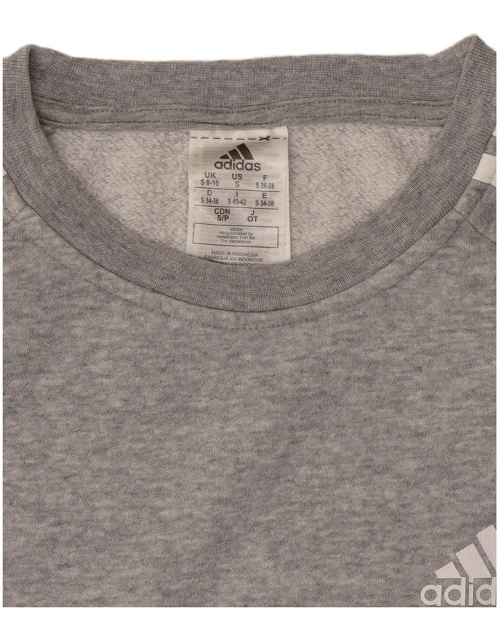 ADIDAS Ženska prevelika majica s kratkim rukavima UK 8/10 Small Grey Flected