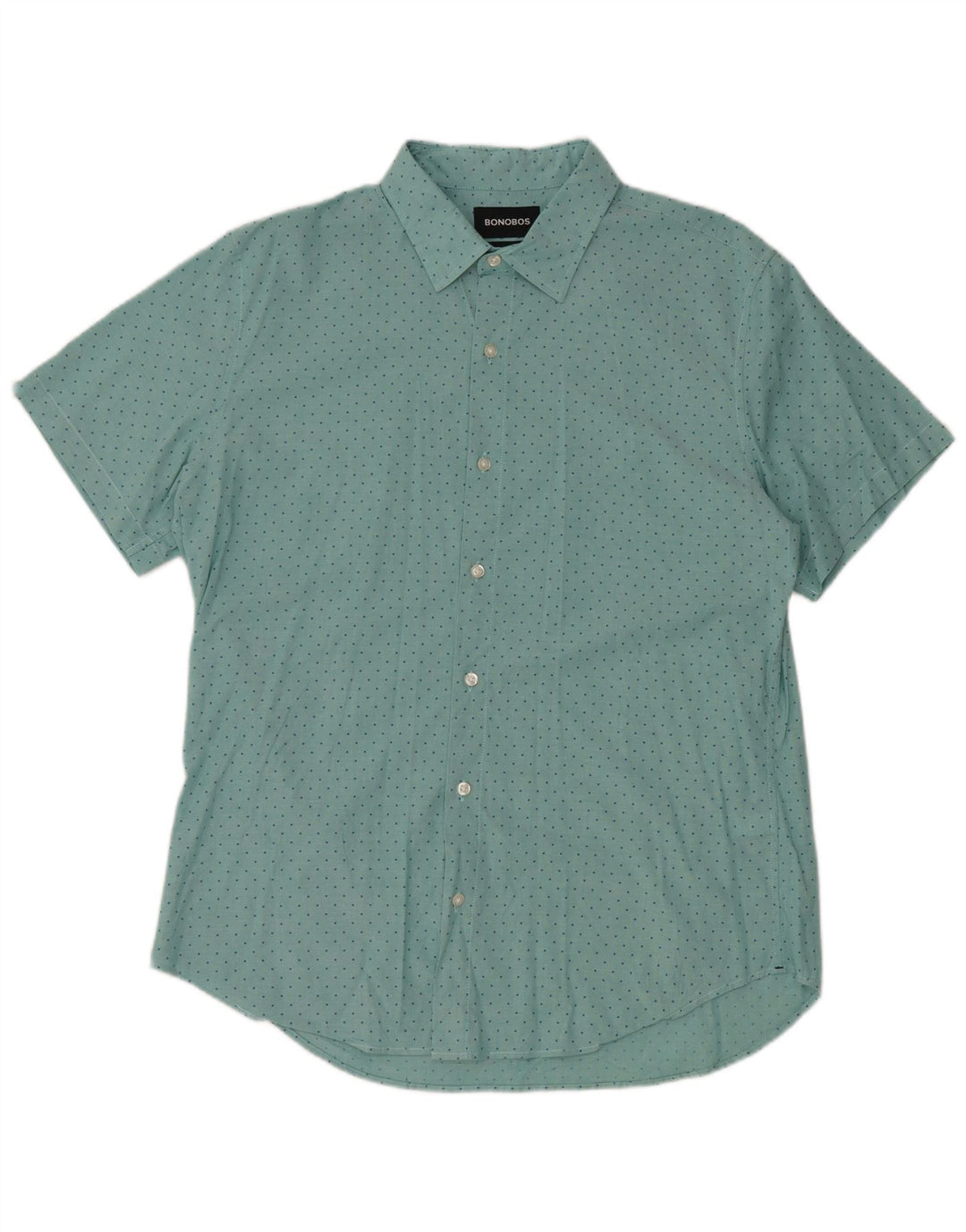 BONOBOS muška uska majica kratkih rukava, pamuk s velikim plavim točkicama