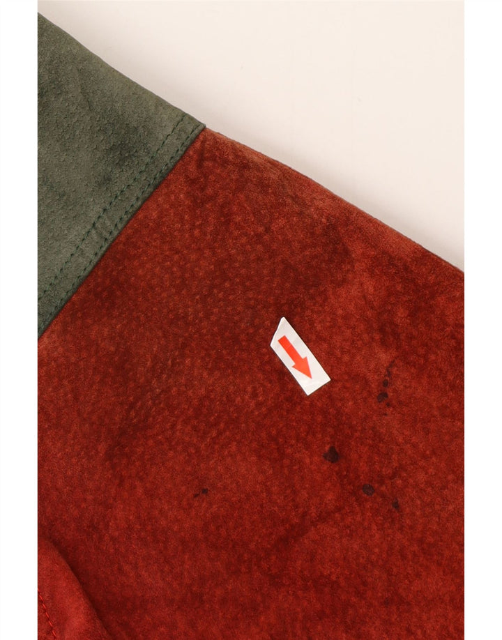 VINTAGE muška bomber jakna od brušene kože UK 38 srednje crvene boje