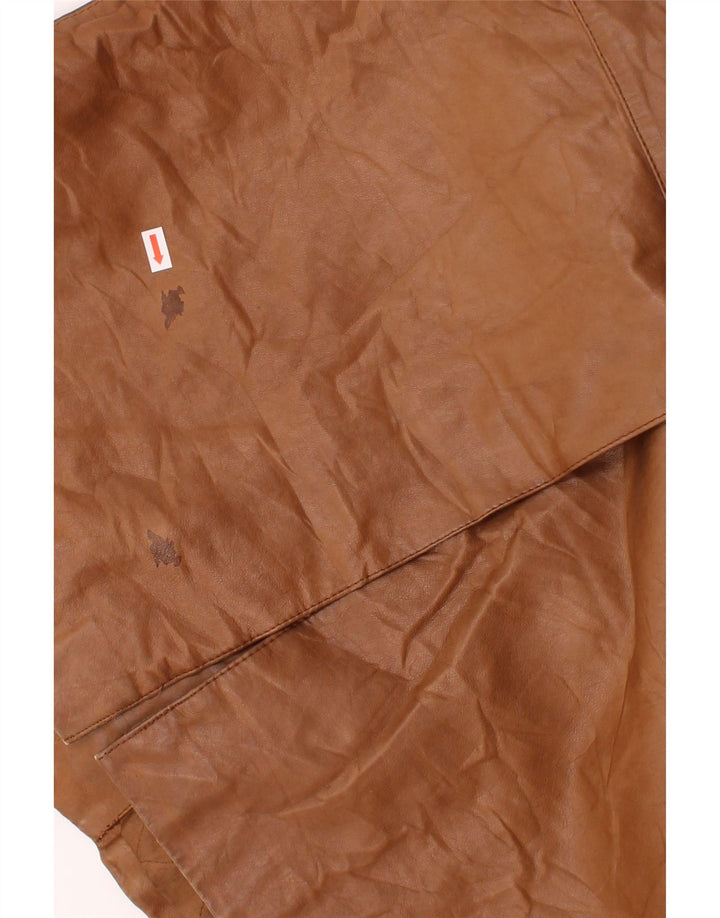 VAGRANT Mens Leather Coat IT 50 Large Brown Leather Vintage Vagrant and Second-Hand Vagrant from Messina Hembry 